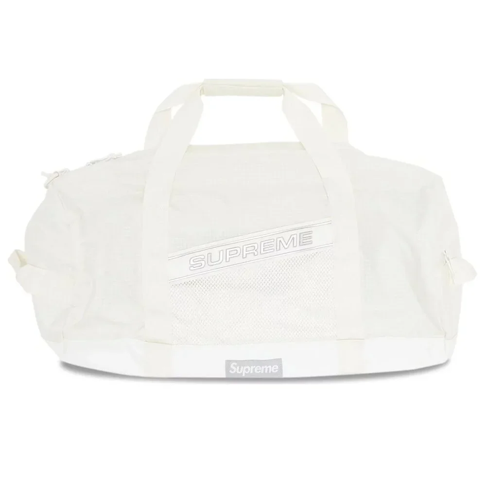 Supreme FW23 3D Logo Duffle Bag White